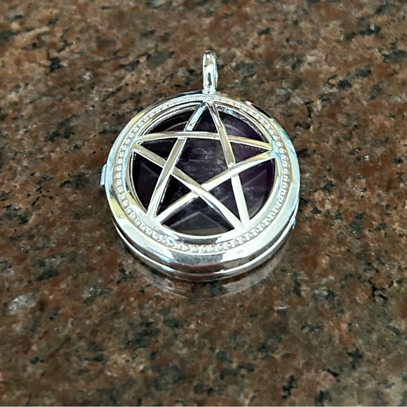 Amethyst Pendant Locket Style - Picture 1 of 7